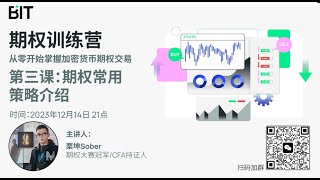 如何玩转加密期权？BIT期权训练营第三课：常用期权策略