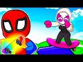 Spiderman Pretends to be a NOOB, Then Uses $100,000 BOARD in Roblox Skateboard Obby