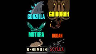 Godzilla vs Ghidorah vs Mothra vs Rodan #Shorts #Godzilla #Kaiju