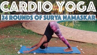 Cardio Yoga Workout | 24 Sun Salutations | Surya Namaskar | Yogalates with Rashmi
