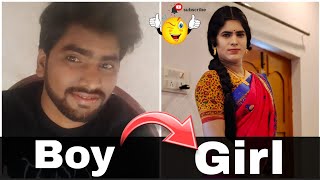 Boy to Girl | Men to Women makeup transformation in India | Actor Chinna @GoOnArtPictures