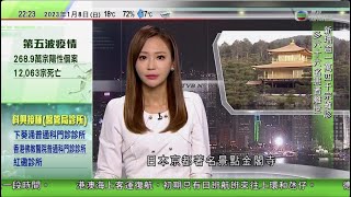 無綫10:00一小時新聞 TVB NEWS｜2023年1月8日｜中國多個大城市血庫告急 有北京市民稱曾染疫身體變差不願捐血｜德國警方搗破懷疑化學品襲擊案拘兩人｜京都金閣寺入場費加至500日圓 ｜4K