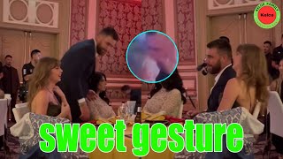 OMG! Taylor Swift attentively cares for Travis Kelce when the two sit next to each other
