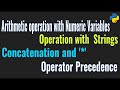 Operator Precedence and Handling Numbers and strings in Python