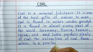 Essay On Coal In English || short essay writing ||@edurakib