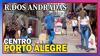 Caminhando no Centro de Porto Alegre, R Andradas, R da Praia, Casa d Cultura Mario Quintana Dez 2021