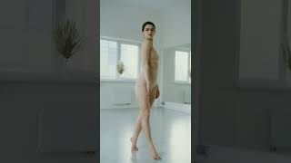 A Ballerina wumen posing while wearing leotard #abc #yoga