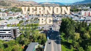 Vernon, BC Canada. Driving around the City.