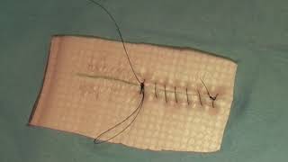 Tying Off Simple Continuous Suture Pattern