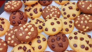 كوكيز العشر دقايق الاقتصادى ‼️فانيلا وشيكولاته بعجينه واحده ‼️طعم وريحه من الاخر #cookies