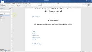 Structuring Coursework Document