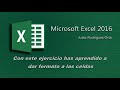 excel básico ejercicio 2 formato de celda i