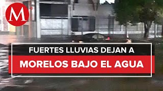 Reportan graves inundaciones por lluvias en Morelos