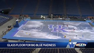 Sneak peek at glass floor for Big Blue Madness