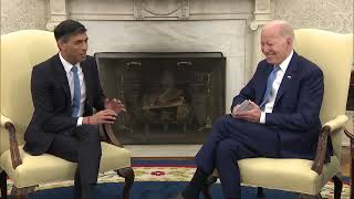 WATCH: Biden speaks with UK Prime Minister Rishi Sunak in the Oval Office