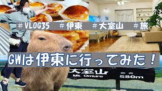 【書道vlog＃35 】GWは伊豆（伊東）に旅してきたよ！/伊豆シャボテン公園/大室山/小室山/遊タイム