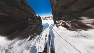 Skiing Fast Line at Mammoth - GoPro MAX in 4K