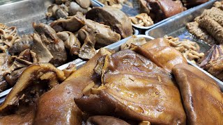 Yummy#MarinatedGoose Breast #BeefTripe #Pig Ears，Duck #ASMR #HongkongStreetFood  #香港美食 #旅游 #通關