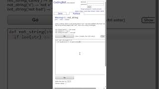 🧮 CodingBat – Python - WarmUp 1 - 09 not_string #codingbat #programminglanguage #pythonprogramming