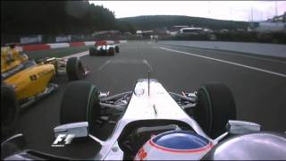 Formula1 2010 Belgian GP Button Onboard Start [HD]