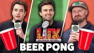 Playing Beer Pong on Radio Row at Super Bowl LIX in New Orleans | The Ringer Fantasy Football Show