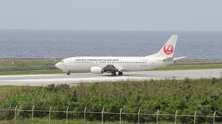 【機内から離着陸映像】久米島⇒沖縄那覇 JTA212便 B737-400 / JA8938