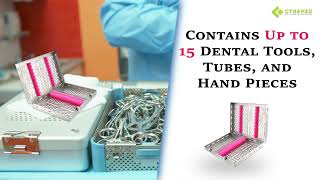 Dental Instrument Sterilization: Cynamed Cassette Box with Holding Clamps (15 Tools)