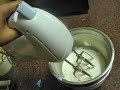 how to whip cream using philips daily collection hr1459 300 watt hand mixer white and beige