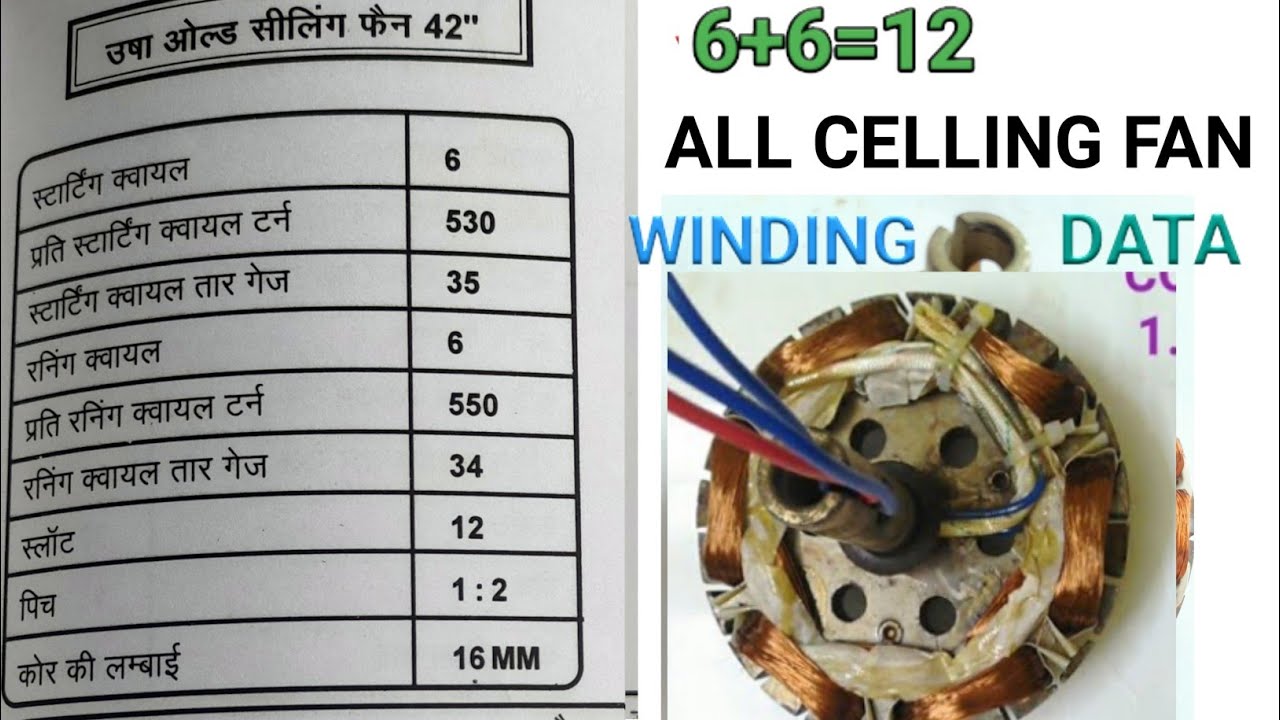 Ceiling Fan Motor Winding Data Shelly Lighting
