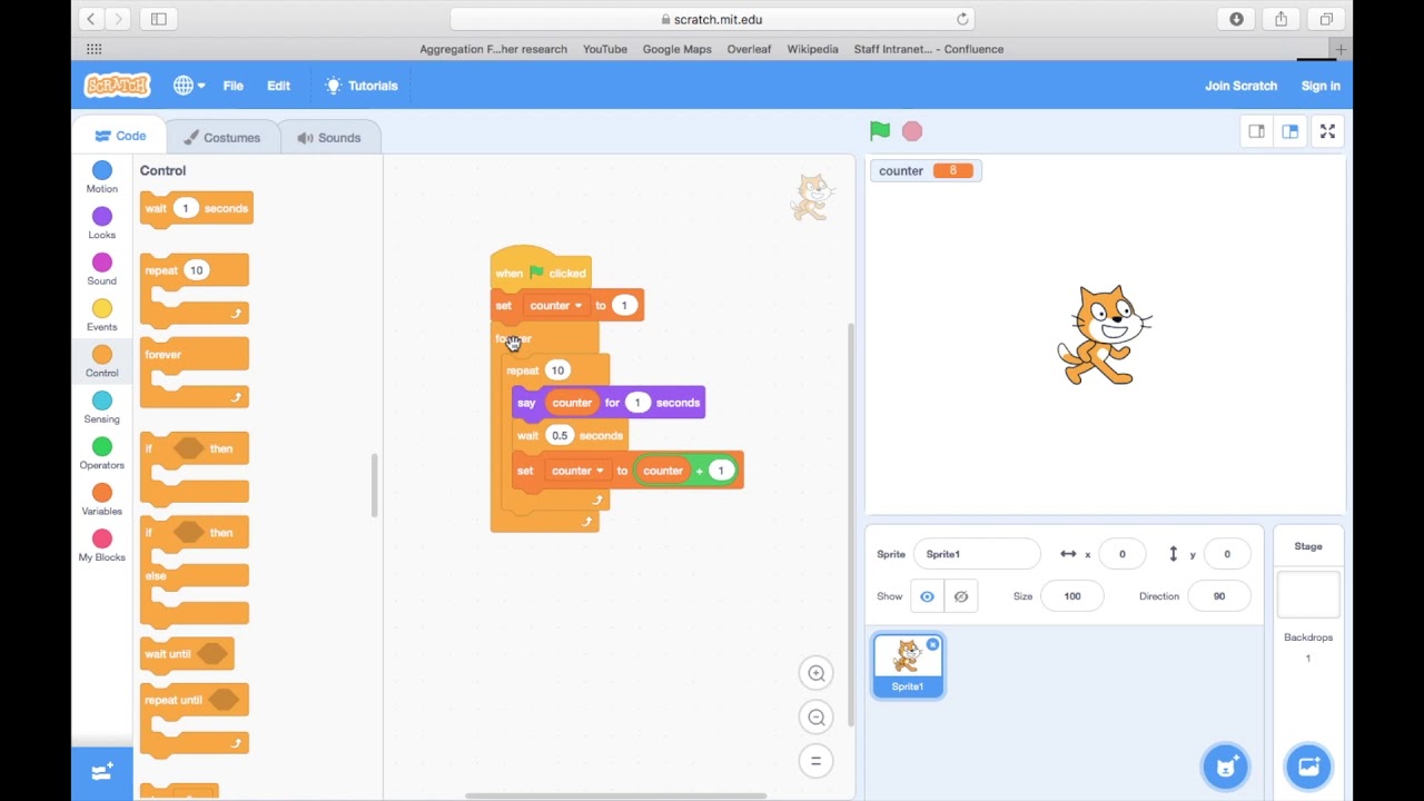 The Counting Cat A Program In Scratch Youtube
