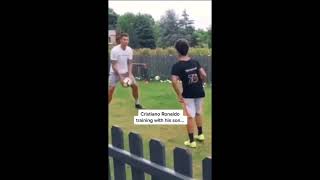 *RESPECT ✊* HOW CR7 CRISTIANO Ronaldo IS Training WITH HIS SON VS DEJAN LOVREN 😂🐐🇵🇹