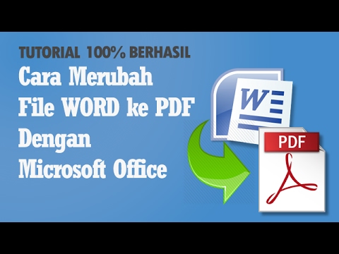 Cara Merubah File WORD Ke PDF Dengan Microsoft Office - YouTube