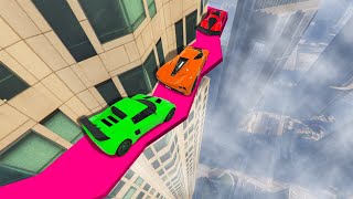 CROSS THE DEADLY BUILDING LEDGE! (GTA 5 Funny Moments)