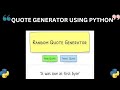 How to create quote generator using python | Fun python projects for beginners | Cool projects 😎