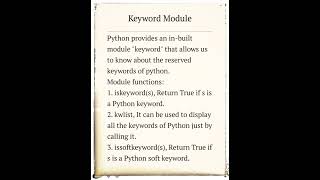 Python Keywords | Python Fundamentals #shorts