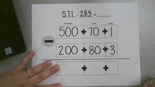 Three-Digit Subtraction (with regrouping) Using the Expanded Form Strategy
