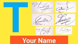 How To Draw Signature Like A Billionaire For Alphabet T