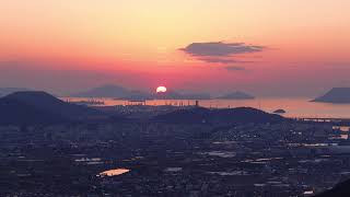 ＃五色台　＃瀬戸大橋　夕景　＃夜景 　＃空撮　＃タイムラプスムービー