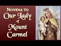 THREE DAY NOVENA TO OUR LADY OF MOUNT CARMEL