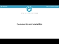 Python Tutorial : Comments and variables