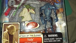 Unboxing Star Wars Episode 2 Attack of the Clones Yoda and Super Battle Droid Figures