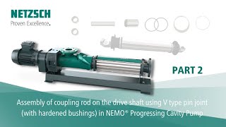 Assembly of coupling rod with V pin joint: NETZSCH NEMO® Progressing cavity pump assembly (Part -2)