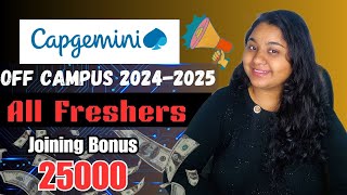 Capgemini Hiring||BSC IT/CS \u0026 BCA 2024 hiring|*Software Developer*Tester+Full time opportunity