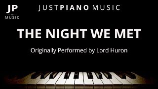 The Night We Met (Piano Accompaniment) Lord Huron