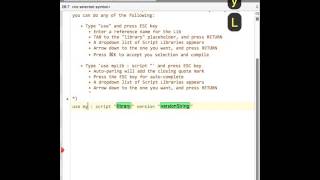Script Debugger 6.0 Script Library Auto-complete
