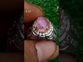 Batu Permata Natural Purple Sapphire Star Ceylon Srilanka 4 Ct Kristal Ring Perak