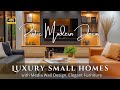 Luxury Small Homes with Media Wall Design, Elegant Furniture & Rustic Modern Interior Design Ideas