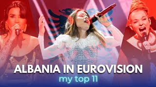 🇦🇱 ALBANIA IN EUROVISION (2010 - 2020): MY TOP 11 | ESC Martín