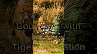 Top 10 Countries with Highest Tiger Population in the World 🐯 #top10 #tiger #countries #shorts