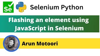 Flashing an element using JavaScript in Selenium (Selenium Python)